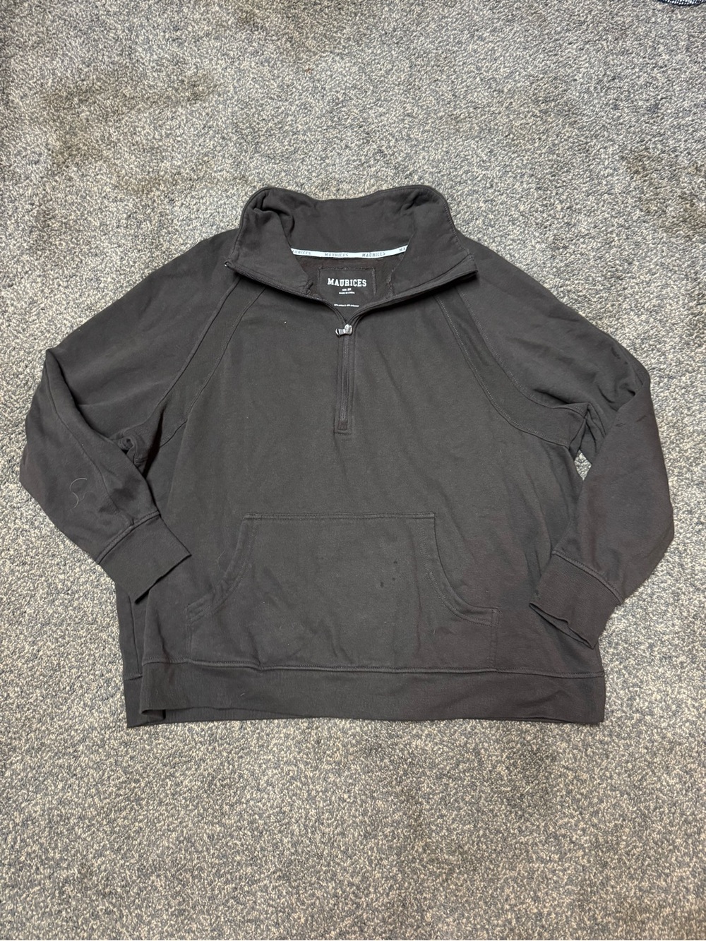Maurices Black Zip-Up Pullover Hoodie Womens 2x xxl Brown